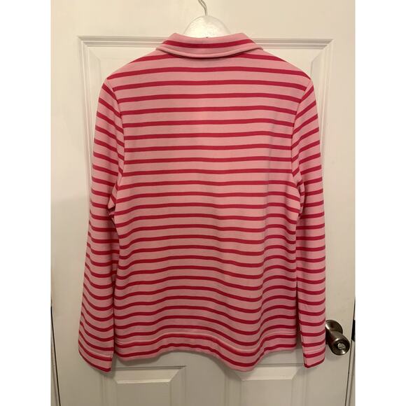 NWT Talbots Women's Pink Striped Sweatshirt L - Picture 2 of 5